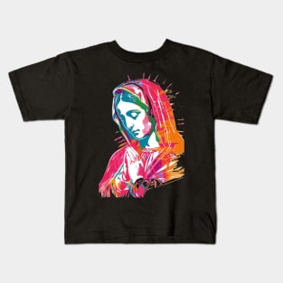 La Virgen de Guadalupe Rainbow Kids T-Shirt